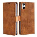 For Sony Xperia 10 VI Skin Feel Crocodile Magnetic Clasp Leather Phone Case(Brown)