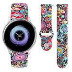 For Samsung Galaxy Active2 20mm Reverse Buckle Printed Silicone Watch Band(Colorful Jellyfish)