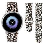 For Samsung Galaxy Active2 20mm Reverse Buckle Printed Silicone Watch Band(Brown Leopard)