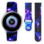 For Samsung Galaxy Active2 20mm Reverse Buckle Printed Silicone Watch Band(Starry Sky)