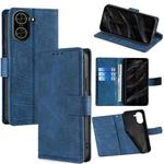 For Redmi A5 4G 171.7mm Skin Feel Crocodile Magnetic Clasp Leather Phone Case(Blue)