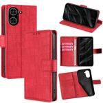 For Redmi A5 4G 171.7mm Skin Feel Crocodile Magnetic Clasp Leather Phone Case(Red)