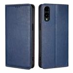 For Fujitsu Arrows We2 Gloss Oil Solid Color Magnetic Leather Phone Case(Blue)