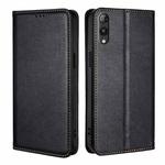 For Rakuten Hand 5G Gloss Oil Solid Color Magnetic Leather Phone Case(Black)