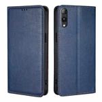 For Rakuten Hand 5G Gloss Oil Solid Color Magnetic Leather Phone Case(Blue)