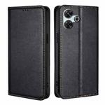 For Redmi 13 4G Gloss Oil Solid Color Magnetic Leather Phone Case(Black)