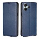 For Redmi 13 4G Gloss Oil Solid Color Magnetic Leather Phone Case(Blue)