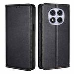 For Redmi Note 14 Pro 5G Gloss Oil Solid Color Magnetic Leather Phone Case(Black)