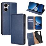 For Redmi Turbo 4 Gloss Oil Solid Color Magnetic Leather Phone Case(Blue)