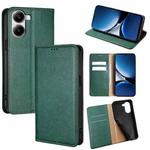 For Redmi Turbo 4 Gloss Oil Solid Color Magnetic Leather Phone Case(Green)