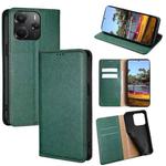 For Redmi Note 14 4G 164.84mm Gloss Oil Solid Color Magnetic Leather Phone Case(Green)