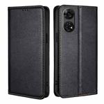 For ZTE Anshin Family Gloss Oil Solid Color Magnetic Leather Phone Case(Black)