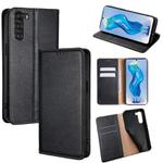 For ZTE nubia S 5G A403ZT Gloss Oil Solid Color Magnetic Leather Phone Case(Black)
