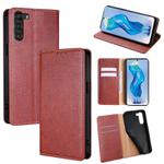 For ZTE nubia S 5G A403ZT Gloss Oil Solid Color Magnetic Leather Phone Case(Brown)