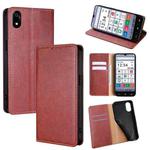 For ZTE Kantan Sumaho 4 A402ZT Gloss Oil Solid Color Magnetic Leather Phone Case(Brown)