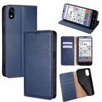For ZTE Kantan Sumaho 4 A402ZT Gloss Oil Solid Color Magnetic Leather Phone Case(Blue)