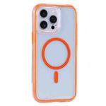 For iPhone 15 Pro Vacuum Airbag Y2 Series Transparent MagSafe Magnetic Phone Case(Orange)