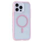 For iPhone 14 Pro Vacuum Airbag Y2 Series Transparent MagSafe Magnetic Phone Case(Pink)