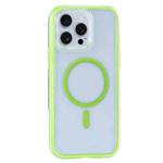 For iPhone 14 Pro Max Vacuum Airbag Y2 Series Transparent MagSafe Magnetic Phone Case(Fluorescent Green)