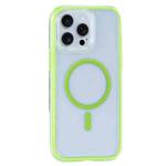 For iPhone 13 Pro Vacuum Airbag Y2 Series Transparent MagSafe Magnetic Phone Case(Fluorescent Green)