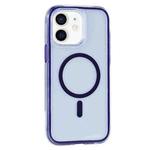 For iPhone 12 / 12 Pro Vacuum Airbag Y2 Series Transparent MagSafe Magnetic Phone Case(Purple)