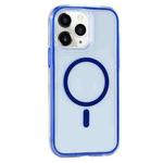 For iPhone 11 Pro Max Vacuum Airbag Y2 Series Transparent MagSafe Magnetic Phone Case(Navy Blue)