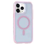 For iPhone 11 Pro Max Vacuum Airbag Y2 Series Transparent MagSafe Magnetic Phone Case(Pink)