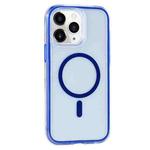 For iPhone 11 Pro Vacuum Airbag Y2 Series Transparent MagSafe Magnetic Phone Case(Navy Blue)