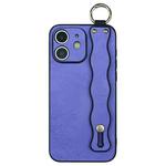 For iPhone 12 Wavy Wristband Bracket TPU Phone Case(Purple)