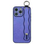 For iPhone 11 Pro Max Wavy Wristband Bracket TPU Phone Case(Purple)