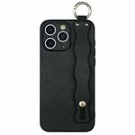 For iPhone 11 Pro Max Wavy Wristband Bracket TPU Phone Case(Black)