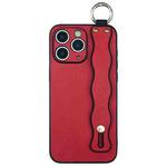 For iPhone 11 Pro Max Wavy Wristband Bracket TPU Phone Case(Red)