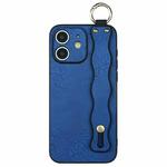 For iPhone 11 Wavy Wristband Bracket TPU Phone Case(Blue)