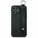For iPhone 11 Wavy Wristband Bracket TPU Phone Case(Black)