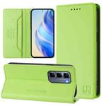 For Infinix Hot 50 Pro+ 4G RC01 Dual-Folded Magnetic Suction RFID Leather Phone Case(Grass Green)