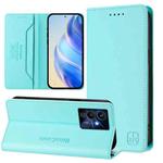 For Infinix Note 12 Pro 5G RC01 Dual-Folded Magnetic Suction RFID Leather Phone Case(Mint Green)