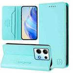 For Infinix Note 30 4G / 5G RC01 Dual-Folded Magnetic Suction RFID Leather Phone Case(Mint Green)