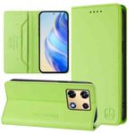 For Infinix Note 30 Pro 4G RC01 Dual-Folded Magnetic Suction RFID Leather Phone Case(Grass Green)