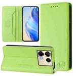 For Infinix Note 40 Pro 4G / 5G RC01 Dual-Folded Magnetic Suction RFID Leather Phone Case(Grass Green)