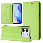 For Infinix Zero 30 5G RC01 Dual-Folded Magnetic Suction RFID Leather Phone Case(Grass Green)