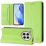 For Infinix Zero 40 4G / 5G RC01 Dual-Folded Magnetic Suction RFID Leather Phone Case(Grass Green)