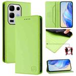 For Infinix Note 50s RC01 Dual-Folded Magnetic Suction RFID Leather Phone Case(Grass Green)