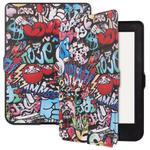 For KOBO Nia 6 inch Colored Drawing Voltage Elastic Texture Horizontal Flip Leather Case(Graffiti)