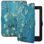 For KOBO Nia 6 inch Colored Drawing Voltage Elastic Texture Horizontal Flip Leather Case(Apricot Flower)