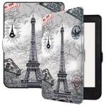 For KOBO Nia 6 inch Colored Drawing Voltage Elastic Texture Horizontal Flip Leather Case(Eiffel Tower)