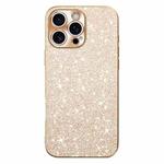 For iPhone 16 Pro Max Electroplating Star Diamond CD Texture Lens Ring Phone Case(Gold)