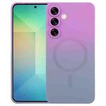 For Samsung Galaxy S25 5G Liquid TPU Silicone Gradient MagSafe Phone Case(Purple Grey)