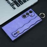 For Samsung Galaxy S24+ 5G Wavy Wristband Bracket TPU Phone Case(Purple)