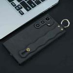 For Samsung Galaxy S24+ 5G Wavy Wristband Bracket TPU Phone Case(Black)