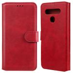 For LG K51S / Q51S Classic Calf Texture PU + TPU Horizontal Flip Leather Case, with Holder & Card Slots & Wallet(Red)